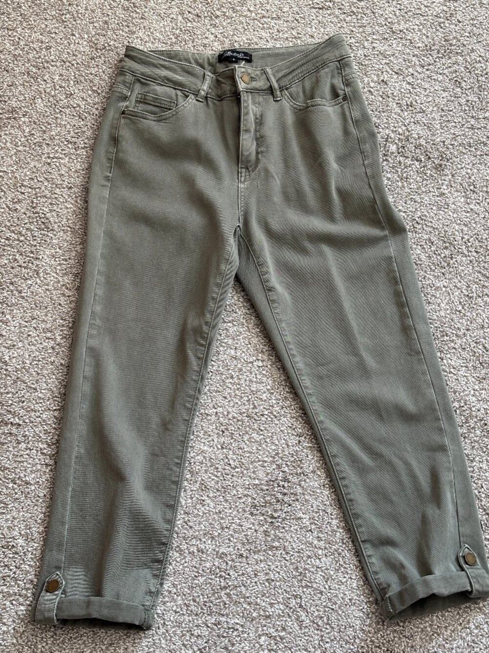 Charlie B Pants in a Light Cargo/Army Green Colour